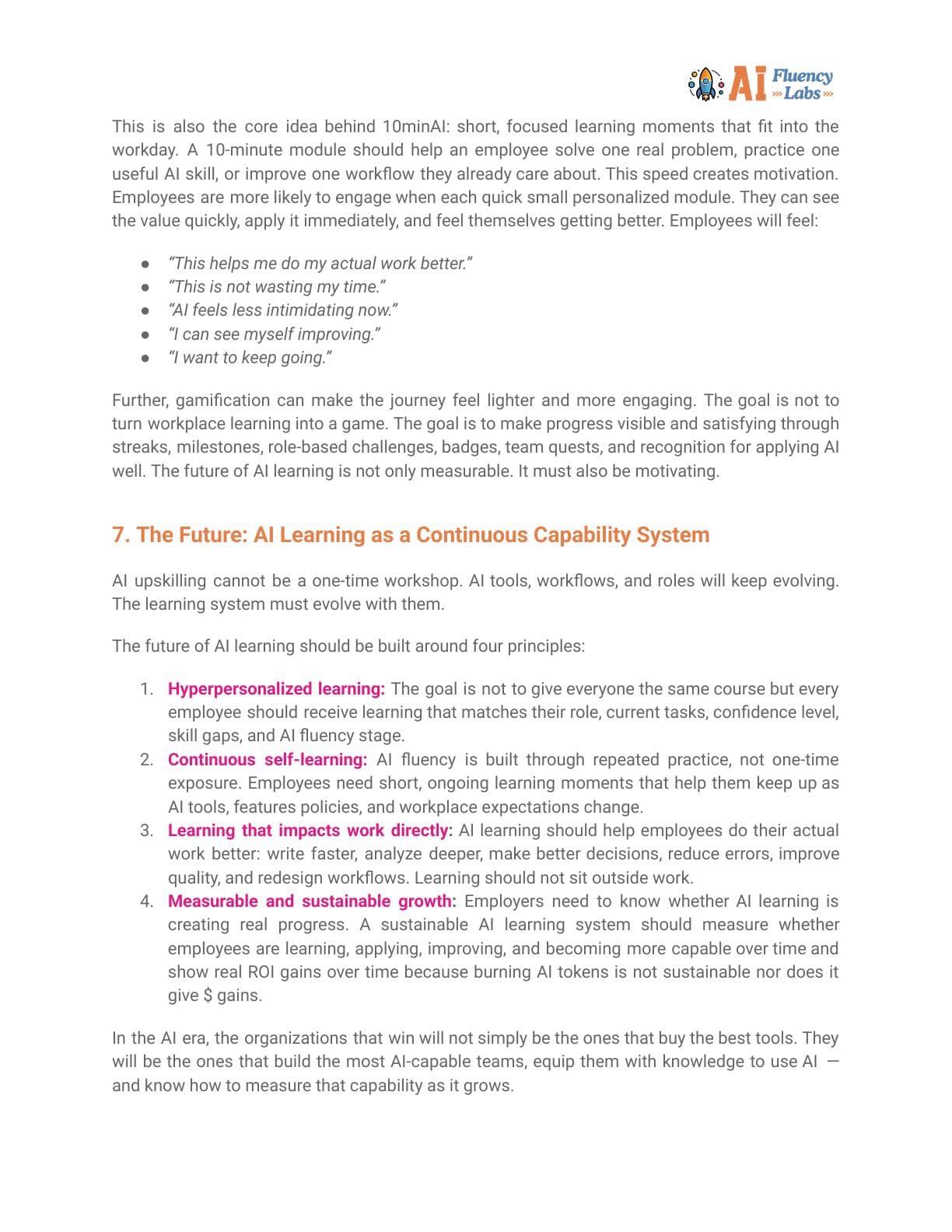 Measure AI Fluency white paper page 13
